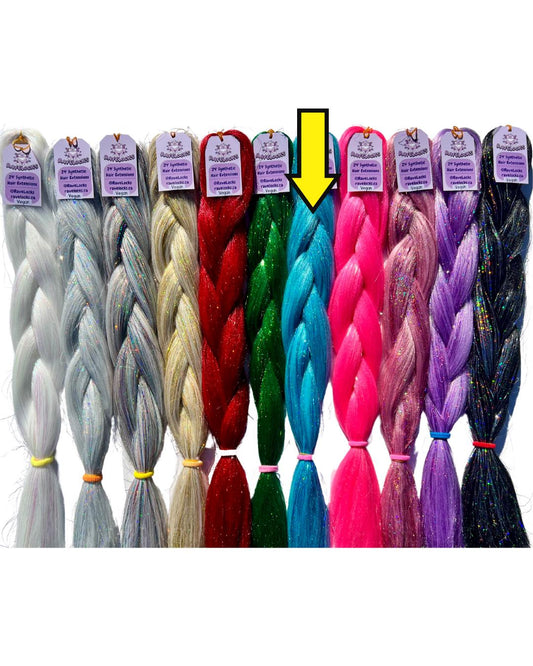 Blue - Tinsel Braiding Hair