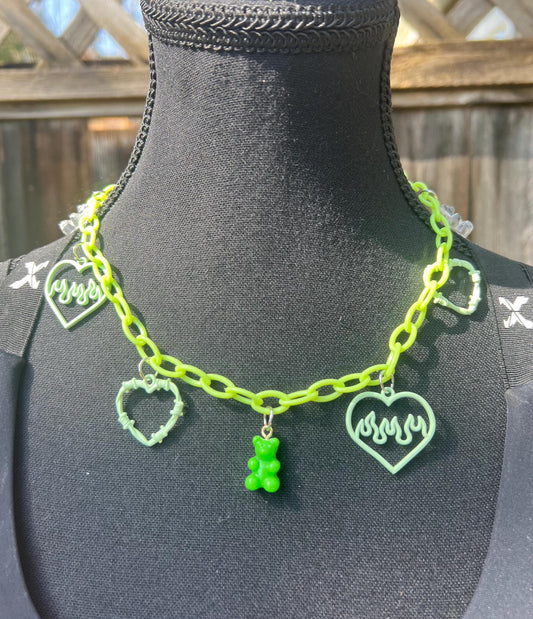 Body Chain - Necklace - Accessory (Green) - Hearts&Bears