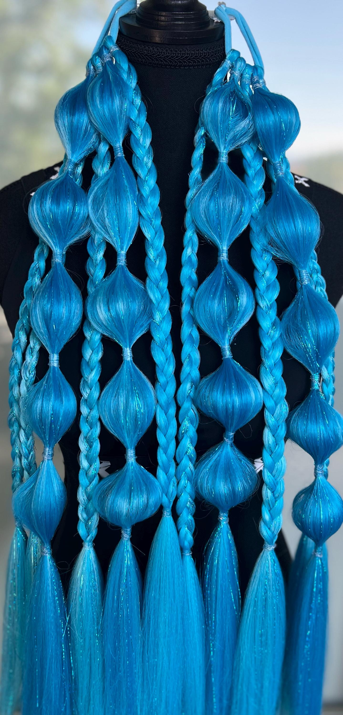Skye - Tie-In Braid Extensions (Bubble Braids) - Tinsel