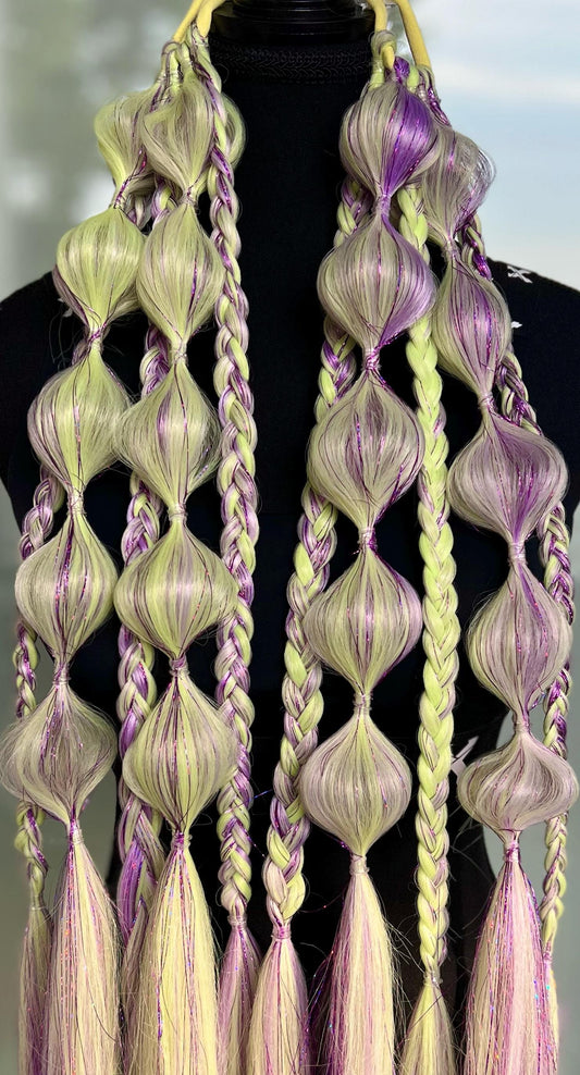 Venus - Tie-In Braid Extensions (Bubble Braids) - Tinsel