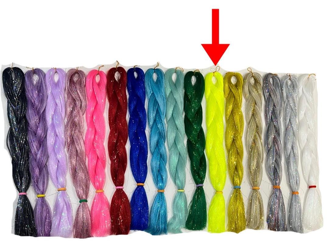 Yellow - Tinsel Braiding Hair