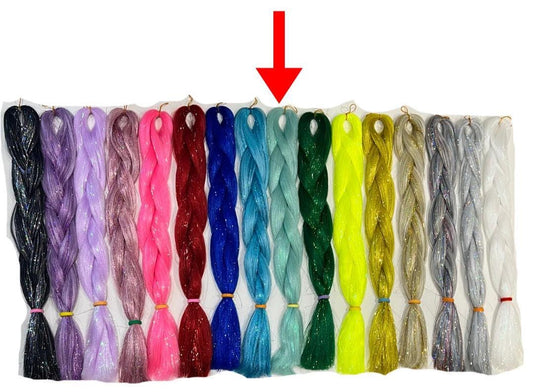 Light Blue - Tinsel Braiding Hair