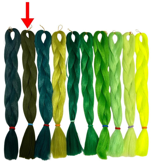 Army - Green Braiding Hair
