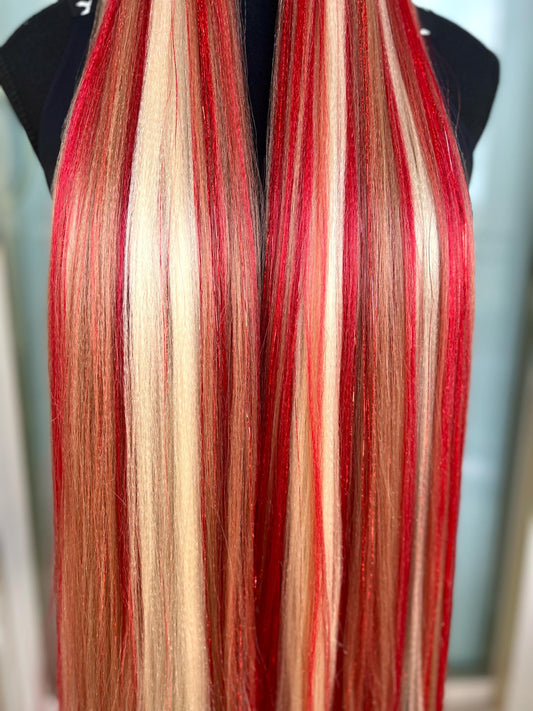 Scarlett - Tie-In Hair Extensions (DIY) - Red/Blonde