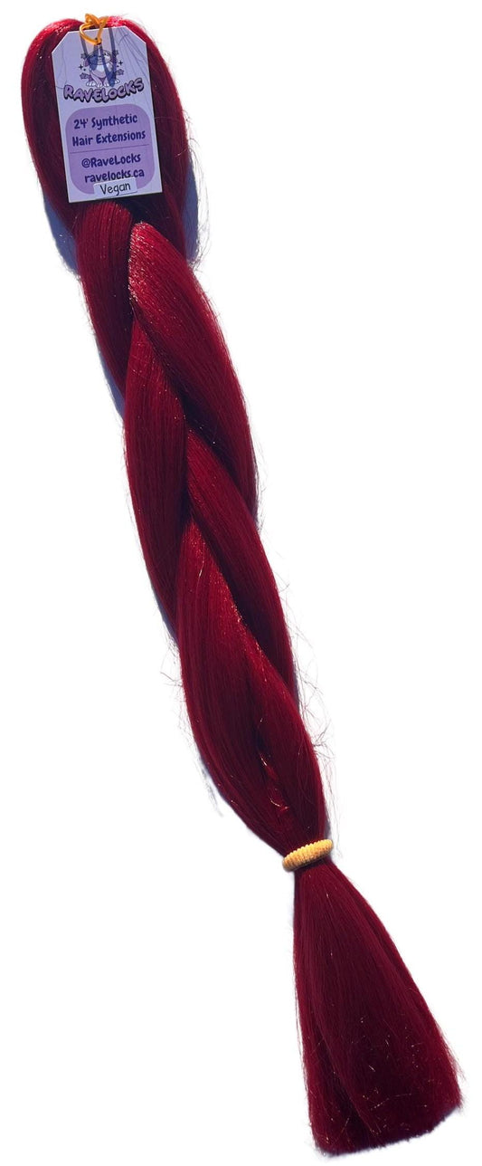 Crimson - Red Braiding Hair