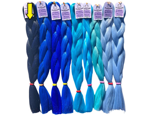 Navy - Blue Braiding Hair