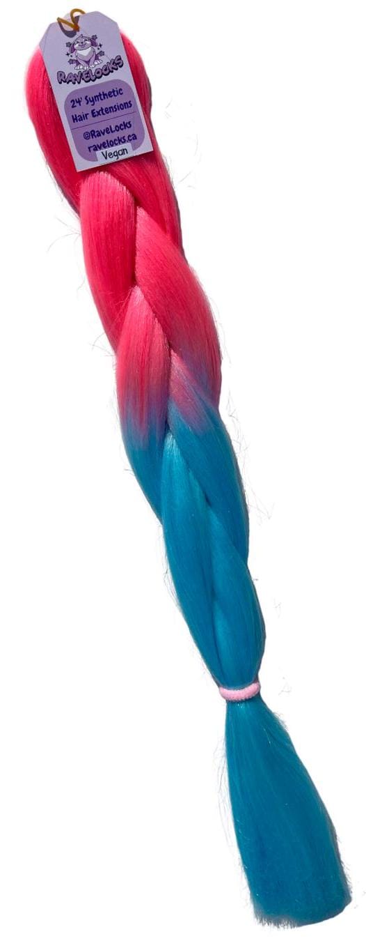 CottonCandy - Pink/Blue Ombre Braiding Hair