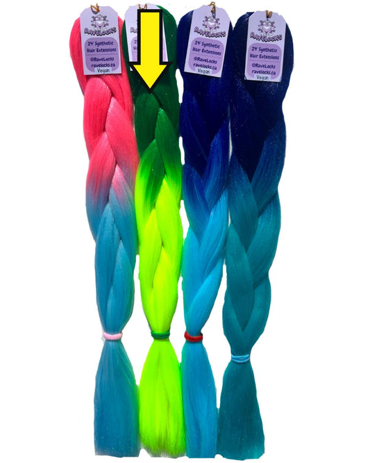 Electric - Green Ombre Braiding Hair