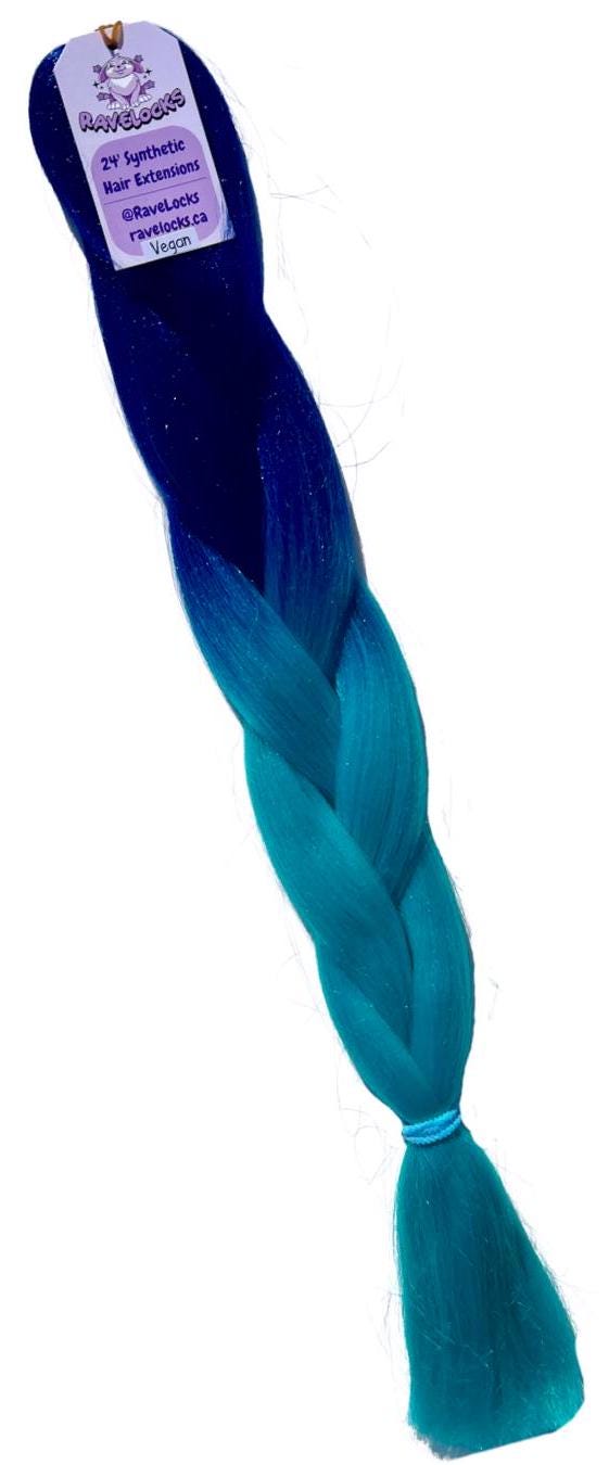 Neela - Blue/Green Ombre Braiding Hair