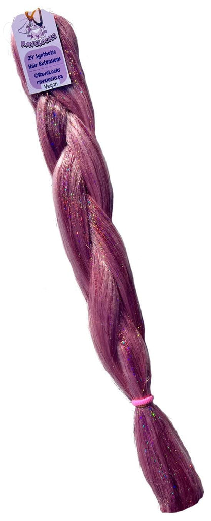 Pink  - Tinsel Braiding Hair