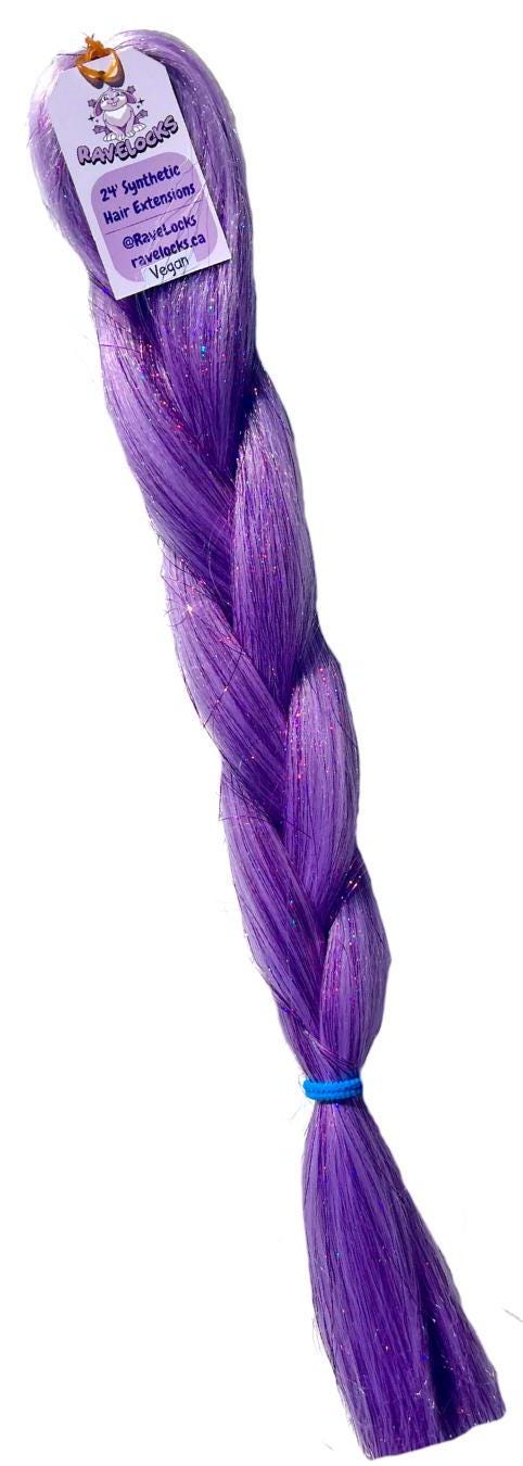 Purple  - Tinsel Braiding Hair