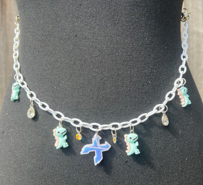 Excision Body Chain - Necklace - Accessory (White&Blue)