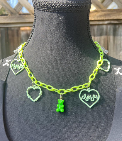 Body Chain - Necklace - Accessory (Green) - Hearts&Bears