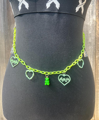 Body Chain - Necklace - Accessory (Green) - Hearts&Bears