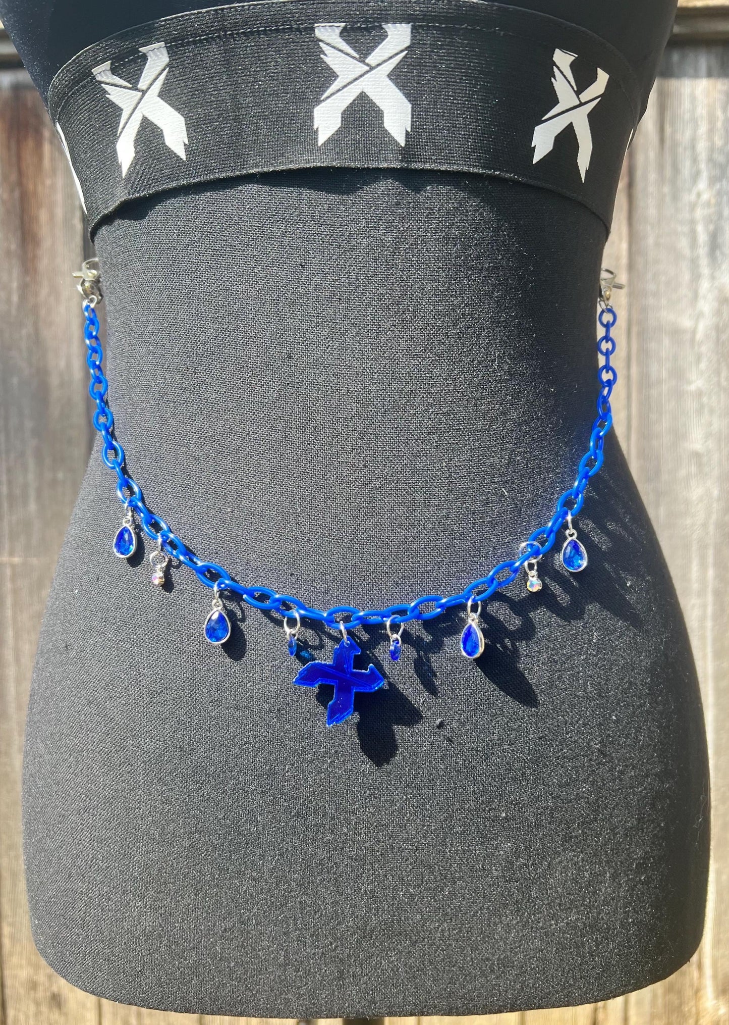 Excision Body Chain - Necklace - Accessory (Blue)