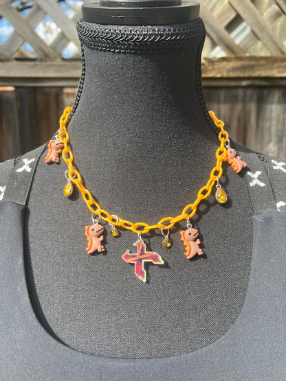 Excision Body Chain - Necklace - Accessory (Orange)