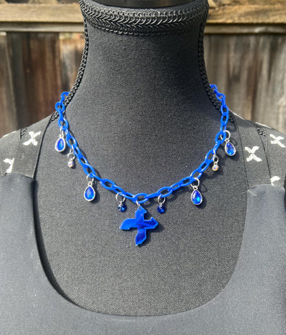 Excision Body Chain - Necklace - Accessory (Blue)