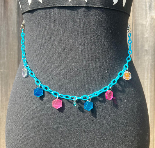 ODESZA Body Chain - Necklace - Accessory (Blue&Pink)