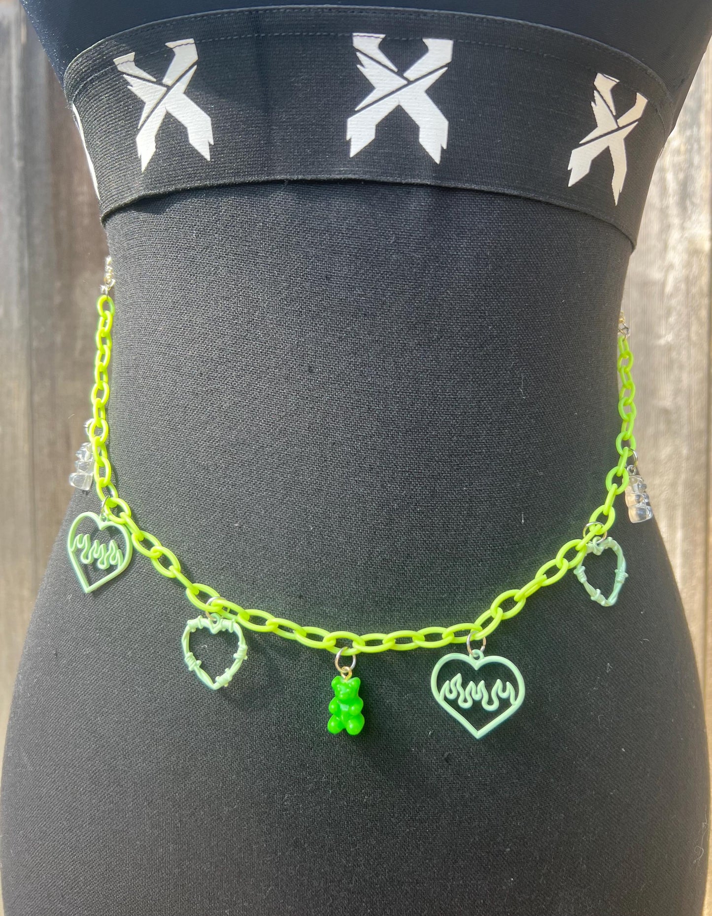 Body Chain - Necklace - Accessory (Green) - Hearts&Bears