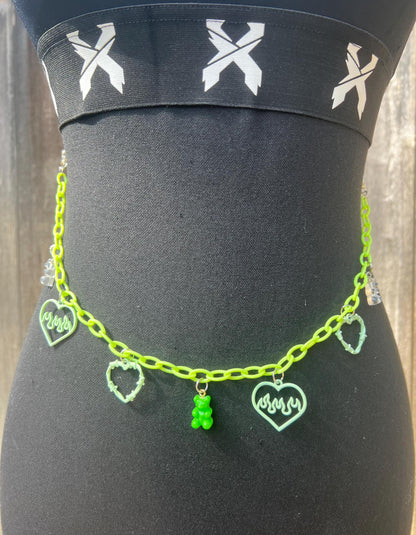Body Chain - Necklace - Accessory (Green) - Hearts&Bears