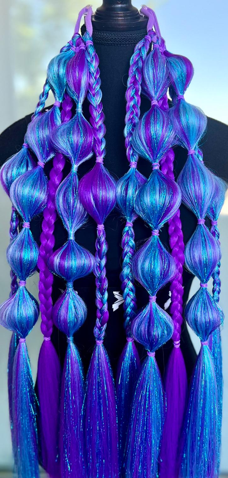 Sully - Tie-In Braid Extensions (Bubble Braids) - Tinsel