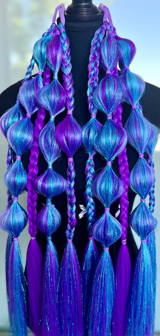 Sully - Tie-In Braid Extensions (Bubble Braids) - Tinsel