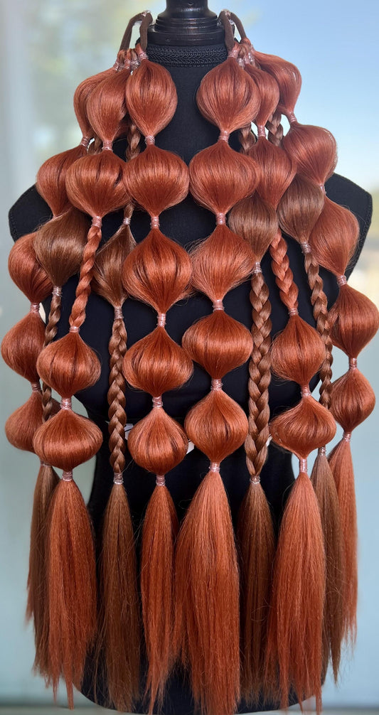 Auburn - Tie-In Braid Extensions (Bubble Braids) - Neutral