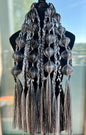 Darkness - Tie-In Braid Extensions (Bubble Braids) - Tinsel