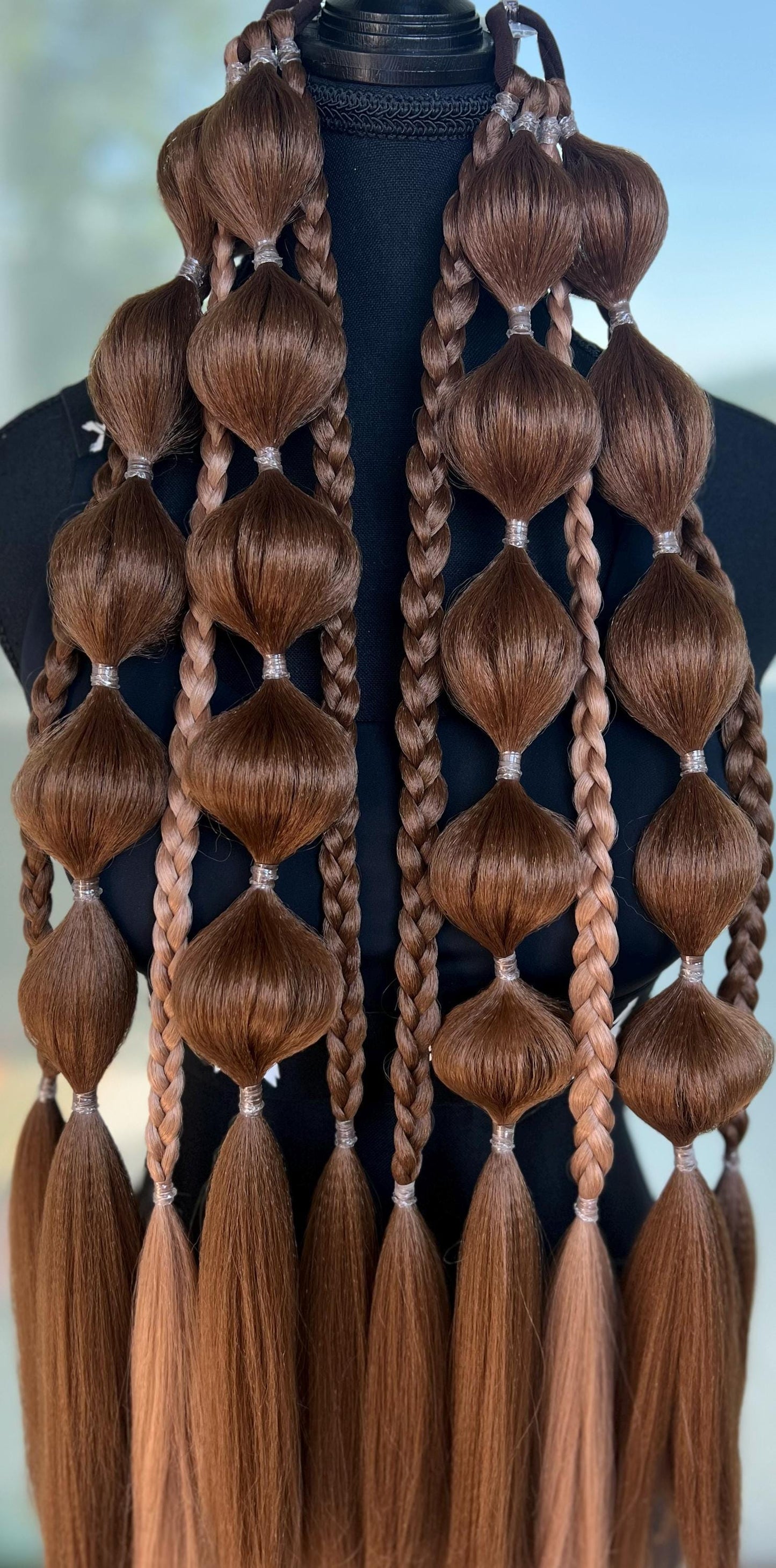 Brunette - Tie-In Braid Extensions (Bubble Braids) - Neutral