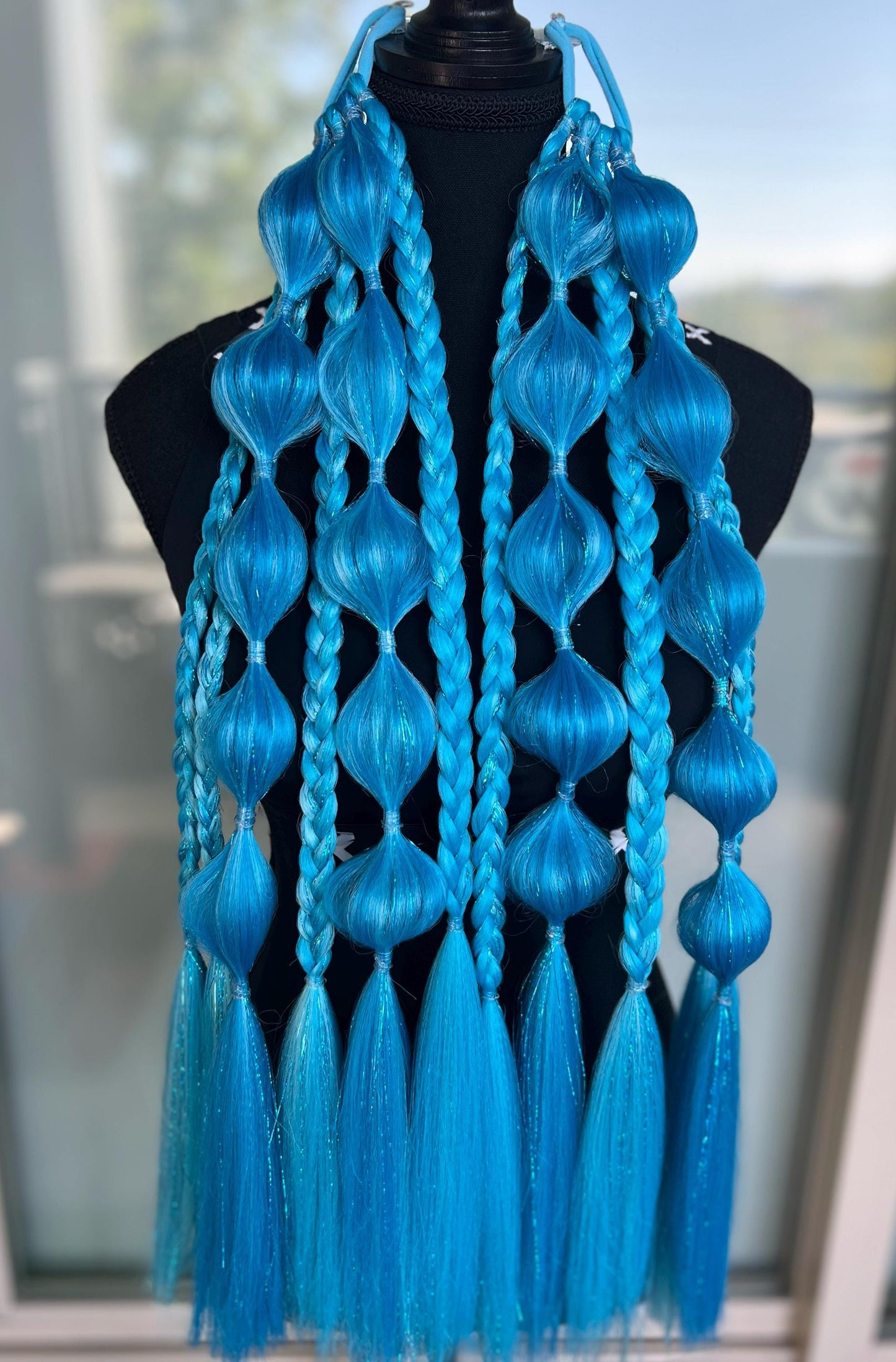 Skye - Tie-In Braid Extensions (Bubble Braids) - Tinsel