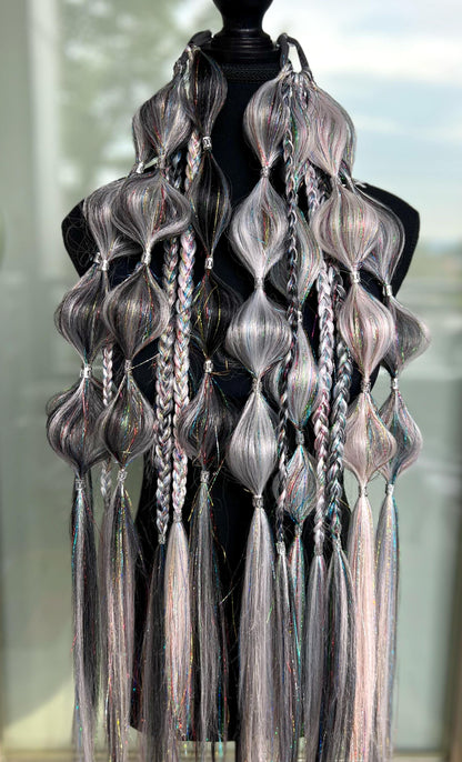 Voyd - Tie-In Braid Extensions (Bubble Braids) - Tinsel