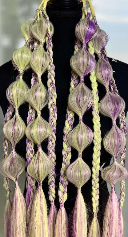 Venus - Tie-In Braid Extensions (Bubble Braids) - Tinsel