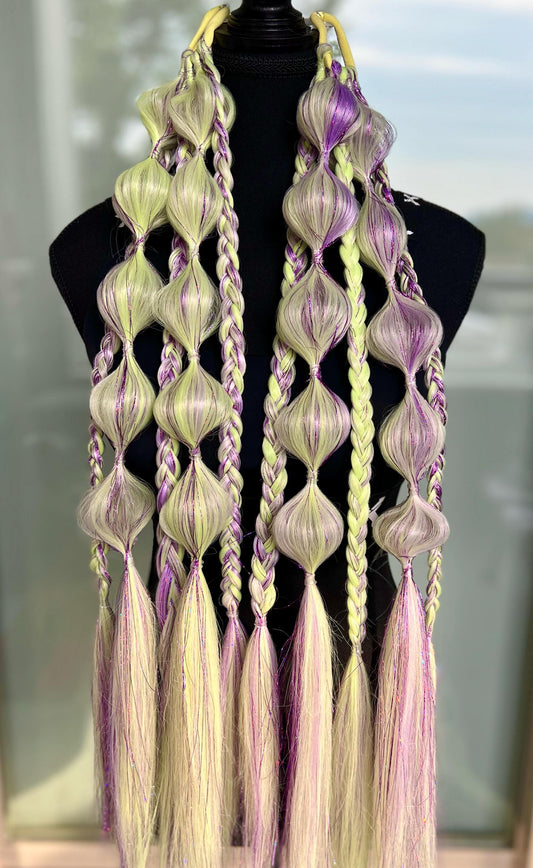 Venus - Tie-In Braid Extensions (Bubble Braids) - Tinsel