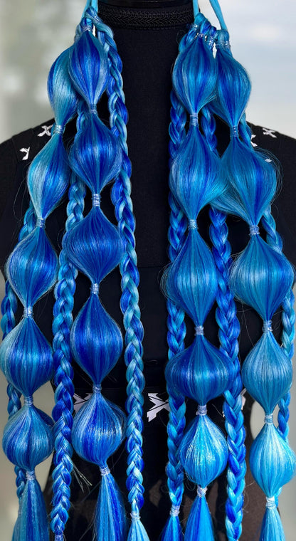 Moonstone - Tie-In Braid Extensions (Bubble Braids)