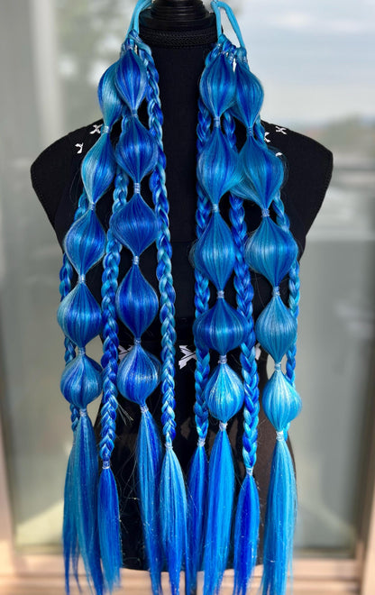 Moonstone - Tie-In Braid Extensions (Bubble Braids)