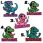 EDM Rave Festival Sticker Set or Single | Vinyl Decal | Dino | PLUR
