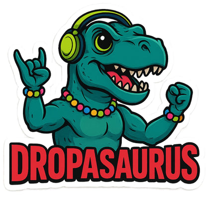 EDM Rave Festival Sticker Set or Single | Vinyl Decal | Dino | PLUR