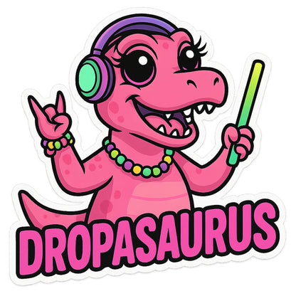 EDM Rave Festival Sticker Set or Single | Vinyl Decal | Dino | PLUR