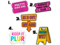EDM Rave Festival Sticker Set or Single | Vinyl Decal | Sayings | PLUR