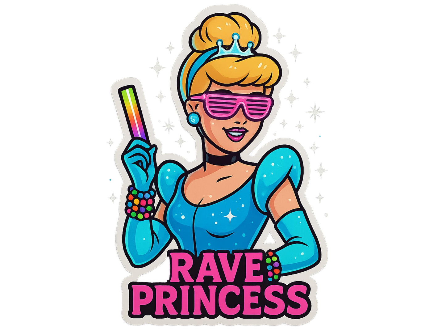 EDM Rave Festival Sticker Set or Single | Vinyl Decal | Princesses | PLUR
