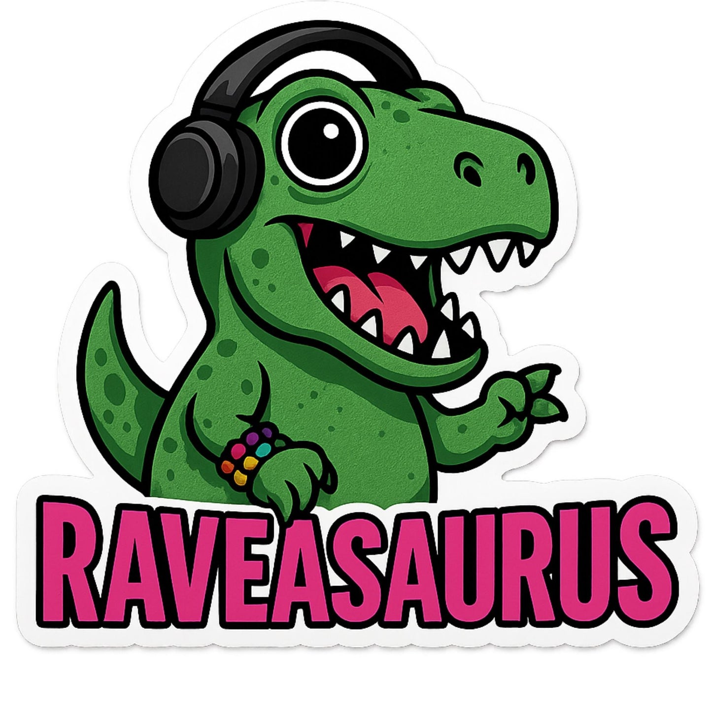 EDM Rave Festival Sticker Set or Single | Vinyl Decal | Dino | PLUR