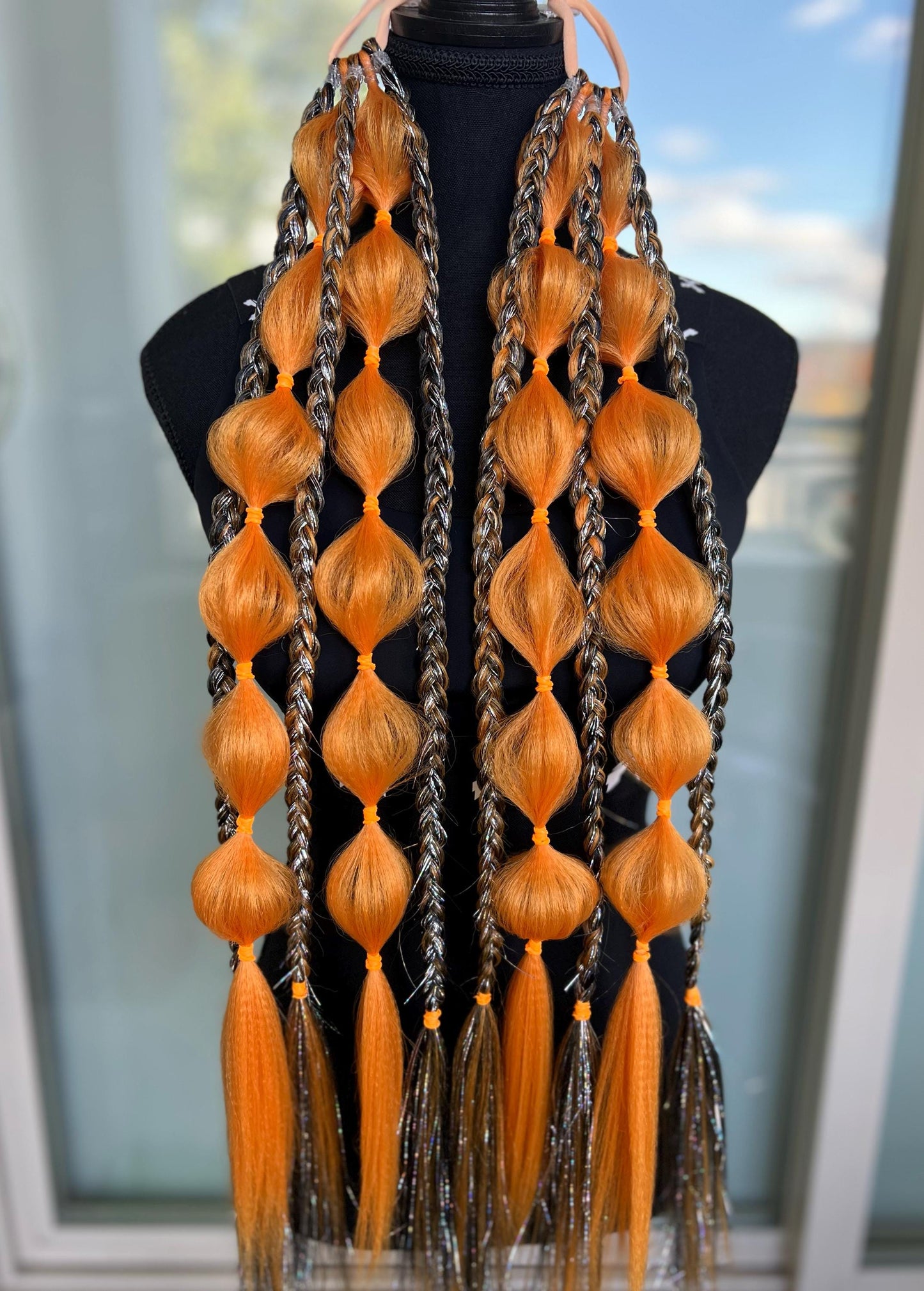 Pumpkin - Tie-In Braid Extensions (Bubble Braids)