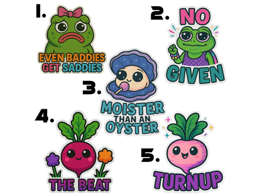 EDM Rave Festival Sticker Set or Single | Vinyl Decal | Cute Characters | PLUR