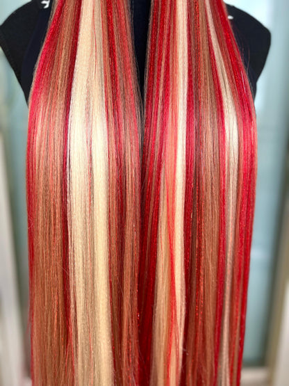 Scarlett - Tie-In Hair Extensions (DIY) - Red/Blonde