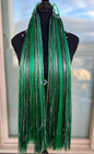 Elphaba - Tie-In Hair Extensions (DIY) - Green/Black Tinsel