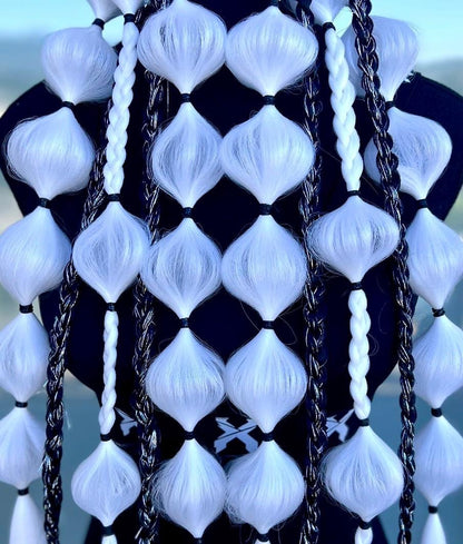 Ghost - Tie-In Braid Extensions (Bubble Braids) - Tinsel