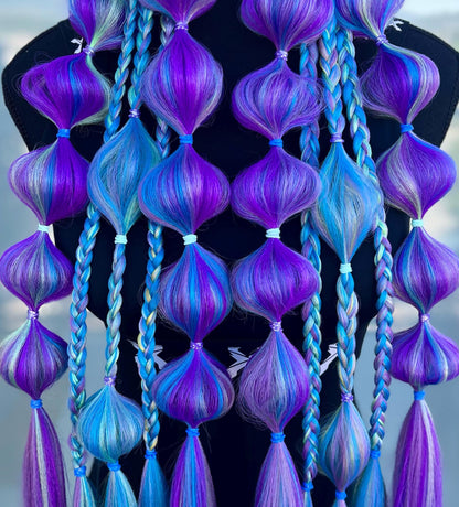 Galaxy - Tie-In Braid Extensions (Bubble Braids)