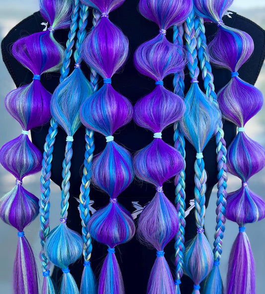 Galaxy - Tie-In Braid Extensions (Bubble Braids)