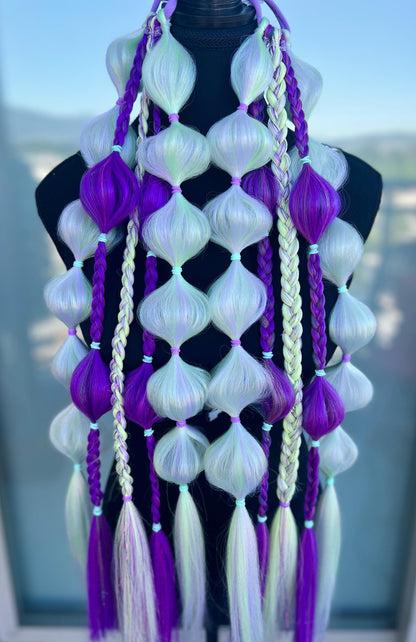 Ghoul - Tie-In Braid Extensions (Bubble Braids) - Tinsel